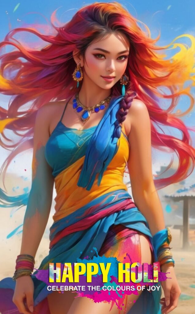 Happy Holi , Girls wallpaper Mobile