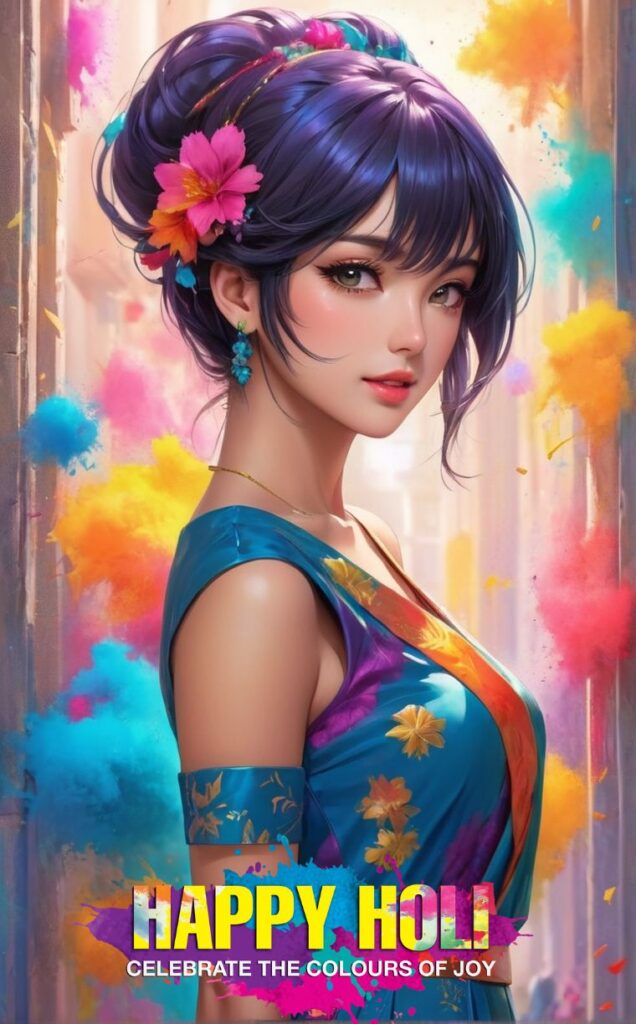 Happy Holi , Girls wallpaper Mobile